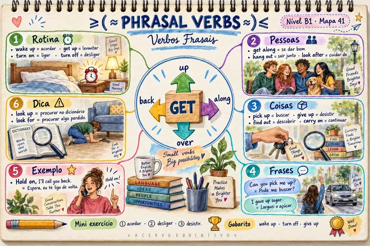 Mapa mental de phrasal verbs (B1)